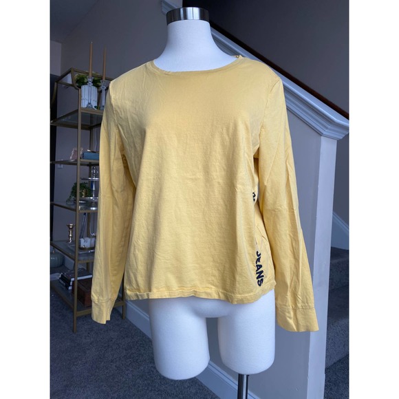 Tommy Jeans y2k long sleeve yellow top, fits a small/xs - Picture 4 of 6